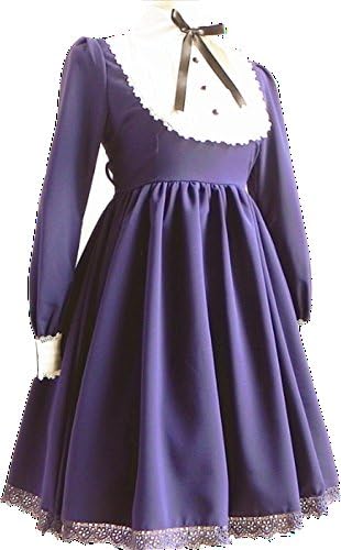 Amazon スクールガール ワンピース パニエ付 紺色 春 ワンピース ドレス ロリータ ゴスロリ パンク 普段着 おでかけ着 衣装 ワンピ S フォーマル 通販