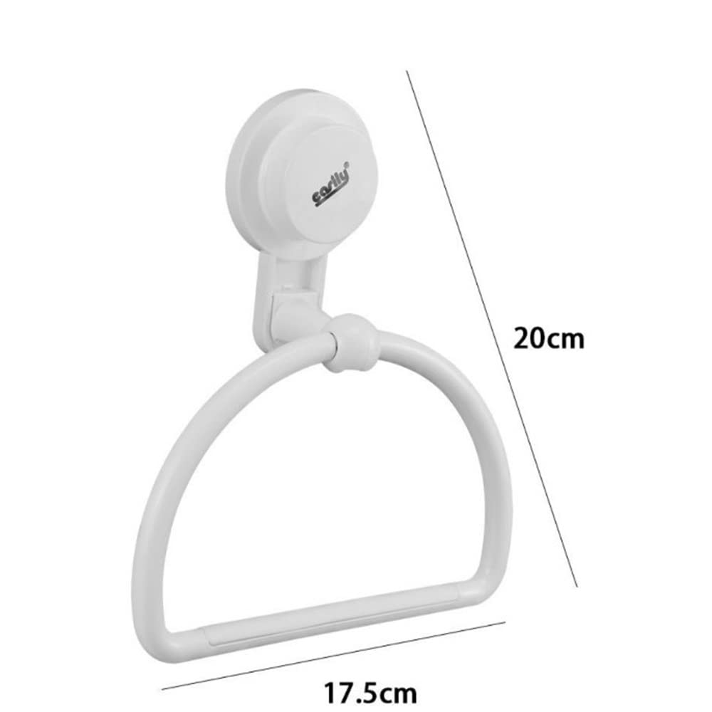 Vetrineinrete® Porta asciugamani ad anello da parete con ventosa appendi asciugamano a muro accessorio da bagno