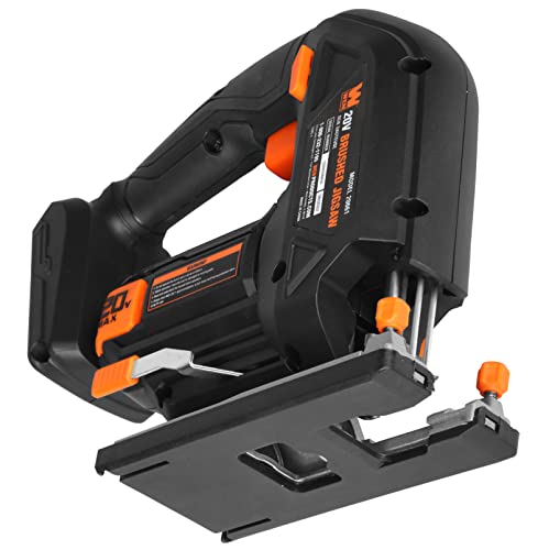 Image of WEN Cordless Jigsaw, Variable Speed with 20V Max 2.0 Ah Lithium Ion Battery and Charger (20661)