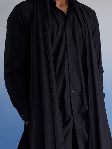Image of VASTRAMAY Men's Net Kurta, Pyjama and Dupatta Set