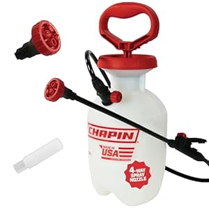 Chapin 20084: 1 Gallon Pump Sprayer – Lawn & Garden Sprayer for Weeds, Pesticides & More – 4-in-1 Spray Nozzle, Comfort Handle & Splash Guard – Durable & Lightweight
