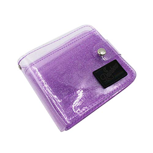 Women Girls Jelly Bifold Wallet Purse Coin Pouch Clear Id Card Holder Case With Detachable Neck Lanyard Strap For Photocards #TOP4