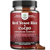 Red Yeast Rice with CoQ10 Supplement - Healthy Heart Support - 120 Ct