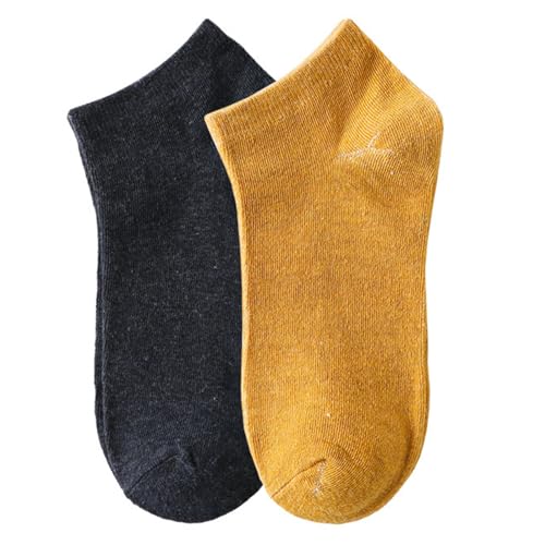 SHU GE Men's Socks,10 Pairs Mens Solid Color Low Cut Ankle Socks Casual Breathable Fashion Cotton Short Tube Boat Socks Hosiery3
