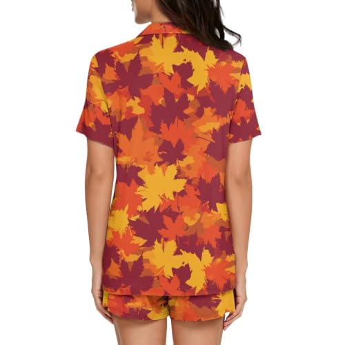 Image of Women's Short Sleeve Sleepwear Pajamas Nightwear with Pockets