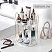 YCIA&DONE 360 Rotating Makeup Organizer and Storage for Vanity Bathroom Countertop, High Capacity Cosmetic Skincare Perfume Organizers for Dresser Lazy Susan (Clear White,2 Tiers)