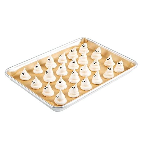 Restaurantware Pastry Tek 9 x 12 Inch Parchment Paper Sheets 200 Greaseproof Baking Sheets For Oven - Pre-Cut Double-Sided Silicone Coating Unbleached Paper Nonstick Baking Sheets Quarter-Size