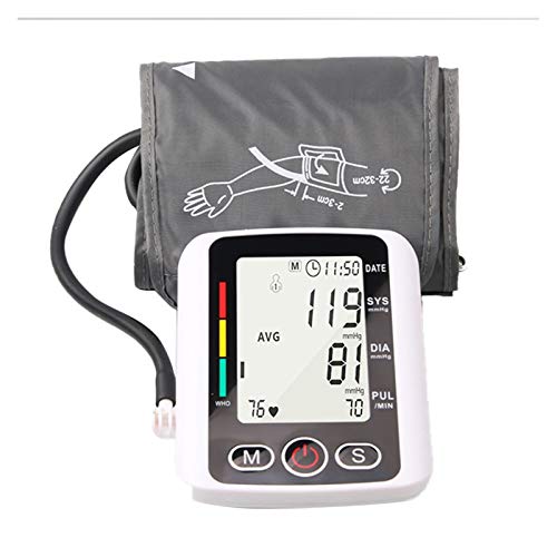 Blood Pressure Monitor Electronic Blood Pressure Meter Electronic Sphygmomanometer Arm Style Home Tonometer Medical Diagnostics & Screening (Color : Black)