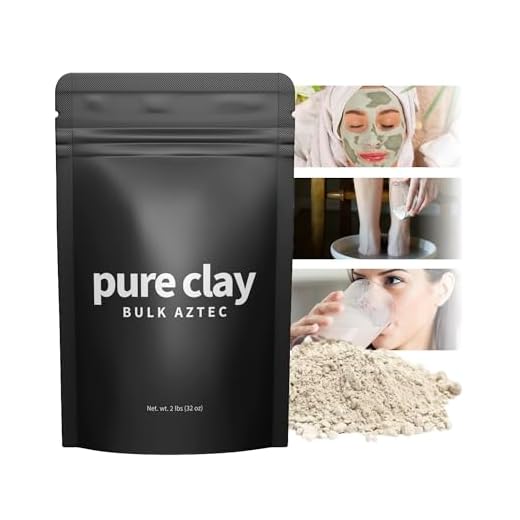 Pure Clay Bulk Aztec Organic Bentonite Clay Powder 2 lb Resealable Pouch Calcium Bentonite for Face Mask, Hair Mask, Body Wrap, Foot Bath, Bath Soak, Poultice, DIY Spa Skin Care Deep Pore Cleanse