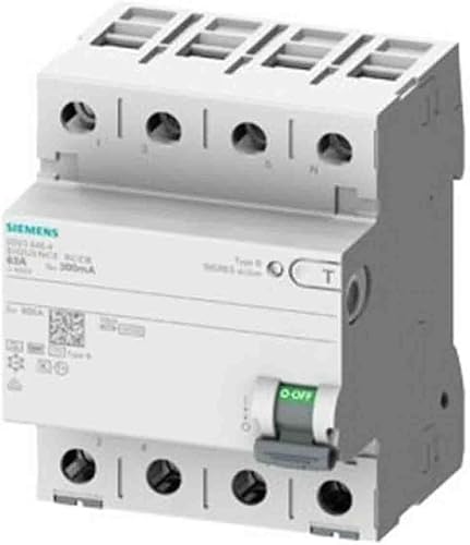 SIEMENS 5SV3 RCCB, 4 pines, 80 A, 30 mA Sentron