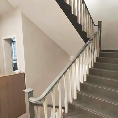 Pasamanos de madera maciza natural elegante para escaleras y terrazas 5