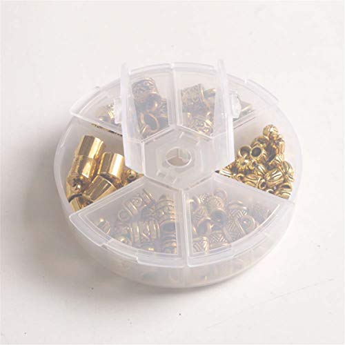 Changjin One Box Of 100Pcs Antiqued Gold Metal Cord End Caps For Jewelry Making Leather Art #TOP2