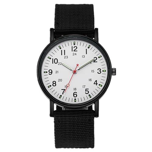 JOATVEE Relojes de hombre, Reloj de pulsera de cuarzo militar con correa de nylon deportivo brillante Relojes de pulsera analógicos de cuarzo para hombres, Negro y blanco., Correa JOATVEE Relojes de hombre, Reloj de pulsera de cuarzo militar con correa de nylon deportivo brillante Relojes de pulsera analógicos de cuarzo para hombres, Negro y blanco., Correa