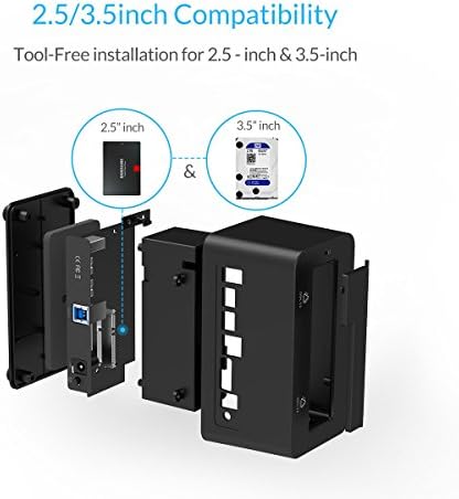 ORICO USB 3.0 Hard Drive Docking Station for 2.5 3.5 Inch SATA I/II/III HDD SSD - Support UASP & Up to 10TB