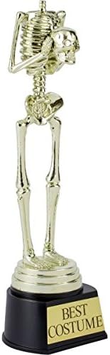amscan Best Costume Skeleton Plastic Trophy | 9 1/2" x 3" | Gold | 1 Pc.