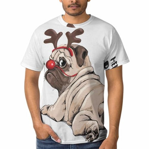 T-shirt Carlin Caricatural Homme à col rond et manches courtes