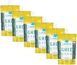 Kit 6X: Manteiga Ghee Tradicional Sem Lactose Refil Leviora 300g