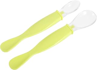 ibasenice 2 Peças Colher Talheres Para Crianças Utensílio De Silicone Descanso Utensílios Para Crianças Talheres Para Bebês Talheres Para Bebês Utensílios Para Crianças Talheres De Sílica