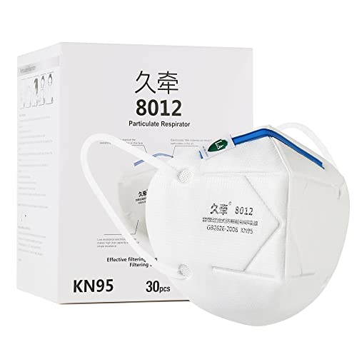 30Pcs Kn95 Face Mask White Kn95 Masks 5-Layer Cup Dust Safety Masks Disposable Face Masks With Elastic Ear Loops Breathable Protection Masks For Home Work Outdoors #TOP22