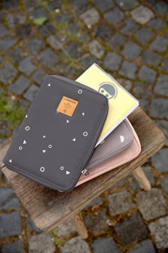 LÄSSIG Mama Mutterpasshülle U-Heft tasche Dokumententasche/Document Pouch Blocks taupe