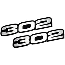 شعار VMS Racing 302 فضي على أسود من الألومنيوم المصقول للغاية متوافق مع شيفروليه فورد F-150 عبوة من قطعتين