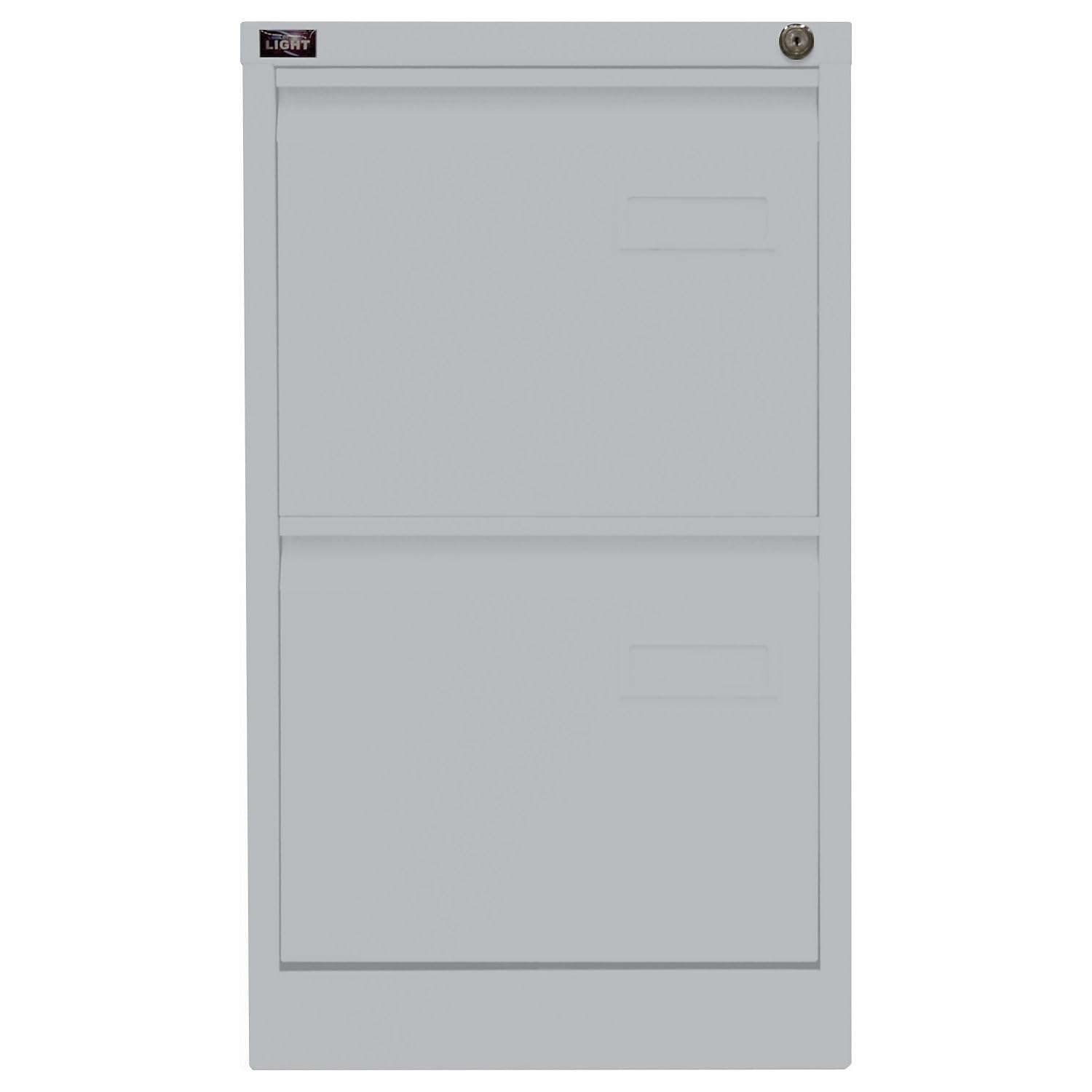 BISLEY Light Hängeregistraturschrank, einbahnig, DIN A4, 2 HR-Schubladen, Metall, 355 Silber, 62.2 x 41.3 x 71.1 cm