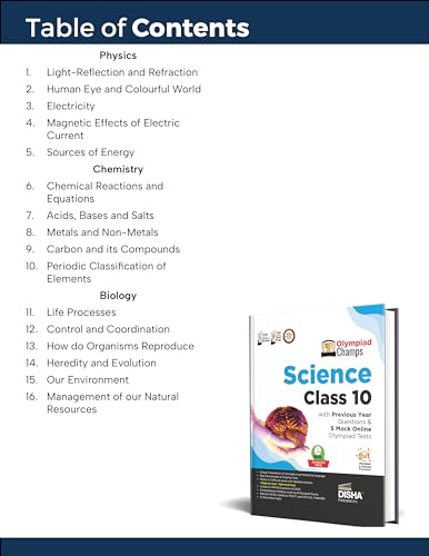 Image of Disha Olympiad Champs Science Class 10 with Previous Year Questions & 5 Mock Online Olympiad Tests 2nd Edition [Paperback] Disha Experts