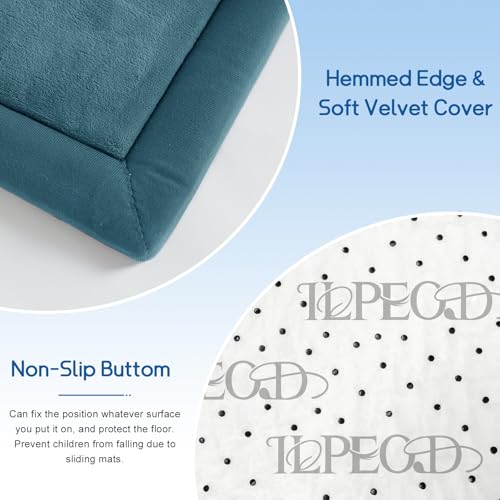 Image of Baby Play Mat for Floor Nursery Rug Muscle Mat Area Rug Playroom Rug 79 inchx110 inch Playpen Mat Elastic Foam 1.3 inch Thick Crawling Mat for Babies,Toddlers, Infants, Kids,Indigo