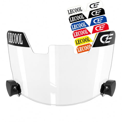 LeCool Multi-Color Football Visor,Enhance Your Game -Fits Adult & Youth Football Helmets (Clear)
