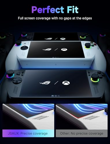 JSAUX Anti-Glare Screen Protector for ROG Xbox Ally/ROG Xbox Ally X (2025) / ROG Ally 2-Pack, Matte 9H Hardness Tempered Glass with Guide Frame, 7" Anti-Scratch Screen Protector for ASUS ROG Ally X | Anti Glare, 9H Hardness, Tempered Glass, with Guiding Frame, 7 inch, Anti-Scratch