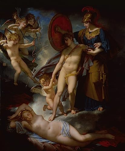 Poster de Charles Meynier la sagesse défendant la jeunesse pour grand mur nu