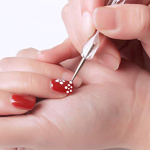 EBANKU 5 Stück Nagel Pinsel Set Punktierung Stift, Nail Art Dotting Pen Tools Nail Art Liner Nageldesign Kit Nagel Kunst… – Bild 8