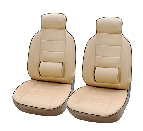 Protech 115303 Tan - Leather Like 2 Front Car Seat Covers For Impreza Wrx Legacy Forester Crosstrek Crosstrek Hybrid Outback 2020 2019 2018-2007 #TOP2