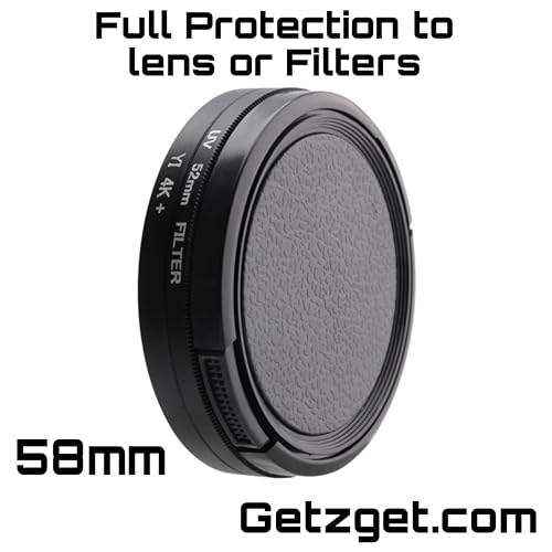 Image of GetZget Nd Filters Lens Cap Compatible with oneplus12, iPhone 14 /15 pro & pro max, Xiaomi 14 Mobile Cover, DSLR Camera Lens Cover (Lens Cap, 58mm)