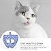 HEALEEP Breathable Cat Mouth Cover Muzzle for Grooming Bathing Nail Trimming and Medicine Feeding Small Size 4.33X3.14X2.75 Inch Pet Safety Face Guard