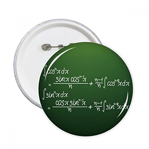 Badge bouton rond formule intégrale mathématiques décoration vêtement L