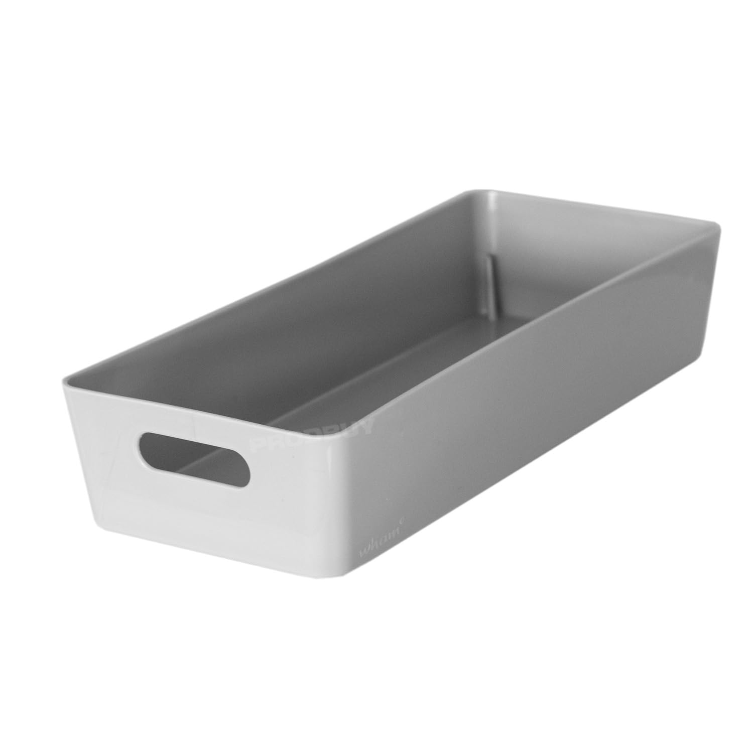Prodbuy [Set of 5] Pantry Organiser Storage Trays 30cm Long Narrow Grey Drawer Baskets Containers