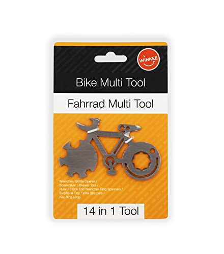 Winkee - Fahrrad Multitool | Das Universalwerkzeug in Fahrrad Optik | Mini Werkzeugset in einem Werkzeug | Praktisches Multitool Werkzeug für unterwegs | Geschenk zu Geburtstag, Oster, Weihnachten