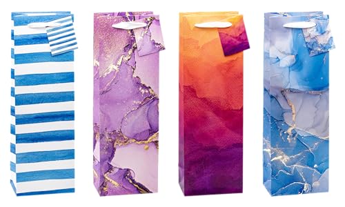 TSI Geschenktüten ART DESIGN für Wein- und Sektflaschen 12er Packung Größe: Flasche (HxBxT 36 x 12 x 8 cm) Art.Nr. 85287