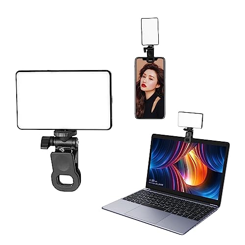 Image of GIFTMAX Mini Portable LED RGB Video Light with Tripod for Video Conference, Soft Lighting, Light with Clip for Laptop, Computer Light (RGB Mini Light + Tripod Leg)