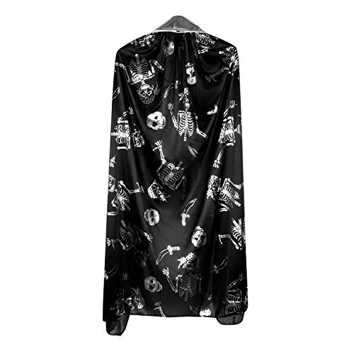 Halloween Cloak Vampire Cape Halloween Cape Robe Long Cape Cosplay Cloak Fancy Dress Cloak Adult Black Halloween Cape Cloak Vampire Witch Carnival Costume Halloween Costumes for Women Men Length 59" - Image 3