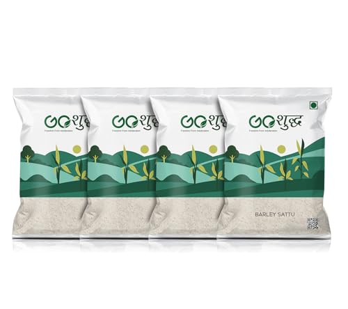 Image of Goshudh Jau Sattu 2000g (500g Each Pack of 4) |Traditional Indian Barley Sattu Powder