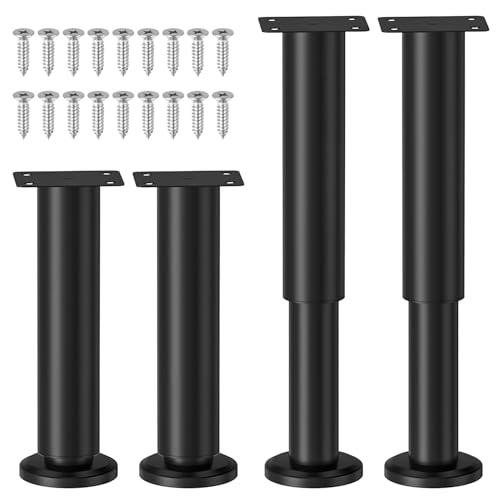 HWTONG 4 Pezzi Piedi per Mobili Set, 18-30 cm Piedini