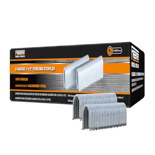 Freeman FS9G150 9-Gauge 1-1/2" Glue Collated Fencing Staples (100...