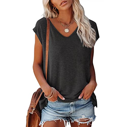 Bluse Damen Elegant ärmellose t-Shirt Tops Shirt Oberteile Frauen Schwarz...