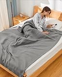 Heated Blanket, Full Size 72' x 84', 6 Heating Levels & Auto Off, ETL & FCC Certified, Silver Gray