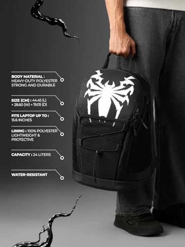 Image of The Souled Store Venom: Lethal Backpacks | High-Performance Urban Tech Bag | Water-Resistant Multi-Pocket Laptop Rucksack for Men & Women | Durable & Stylish Travel Backpack
