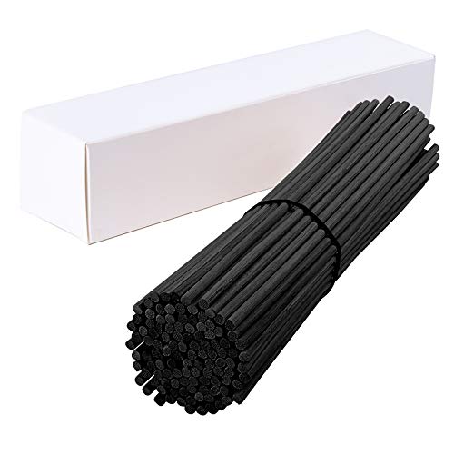 EXQUISS 120 Pcs Fiber Reed Sticks Replacement Set(Black Color) Fiber