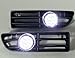 Led Fog Light Grilles White for Volkswagen 99 to 04 Jetta Bora MK4
