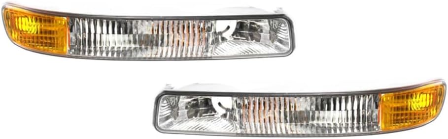 CarLights360 For 1999-2006 GMC Sierra 1500 Pair Driver and Passenger Side Parking Light CAPA Certified Lens and Housing Only GM2520174 GM2521174 | 15199560 15199561 or C3